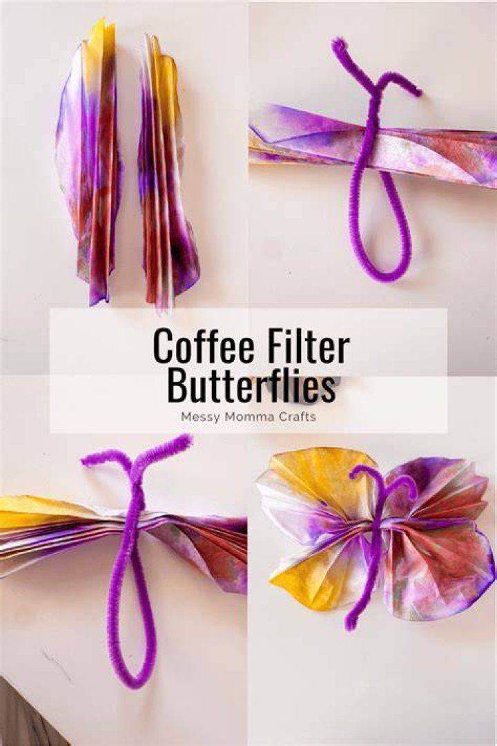 Coffee Filter Butterfly Step 1 Coffee Filter Butterfly Step 1