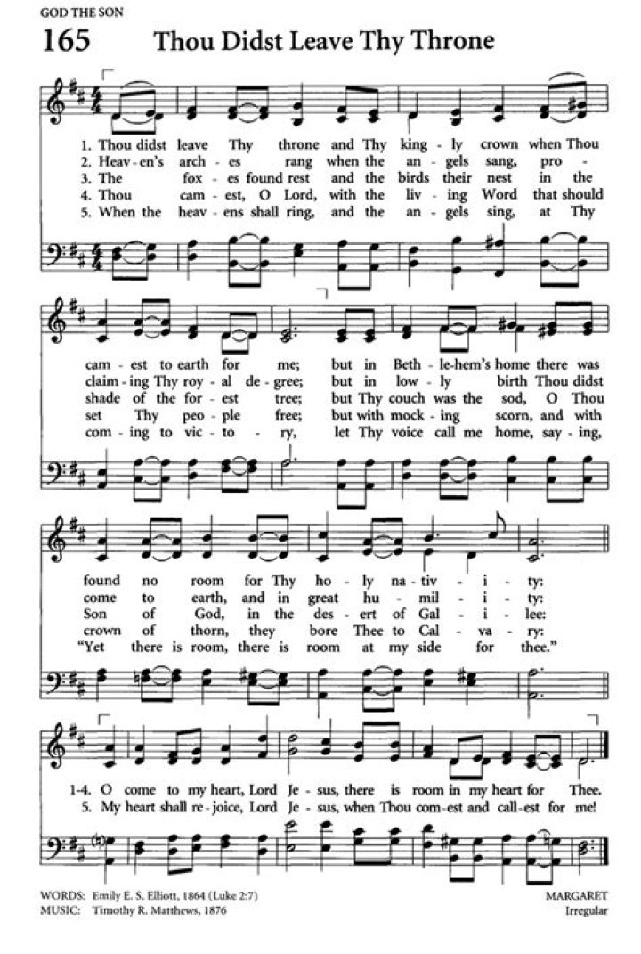 Thou Didst Leave Thy Throne